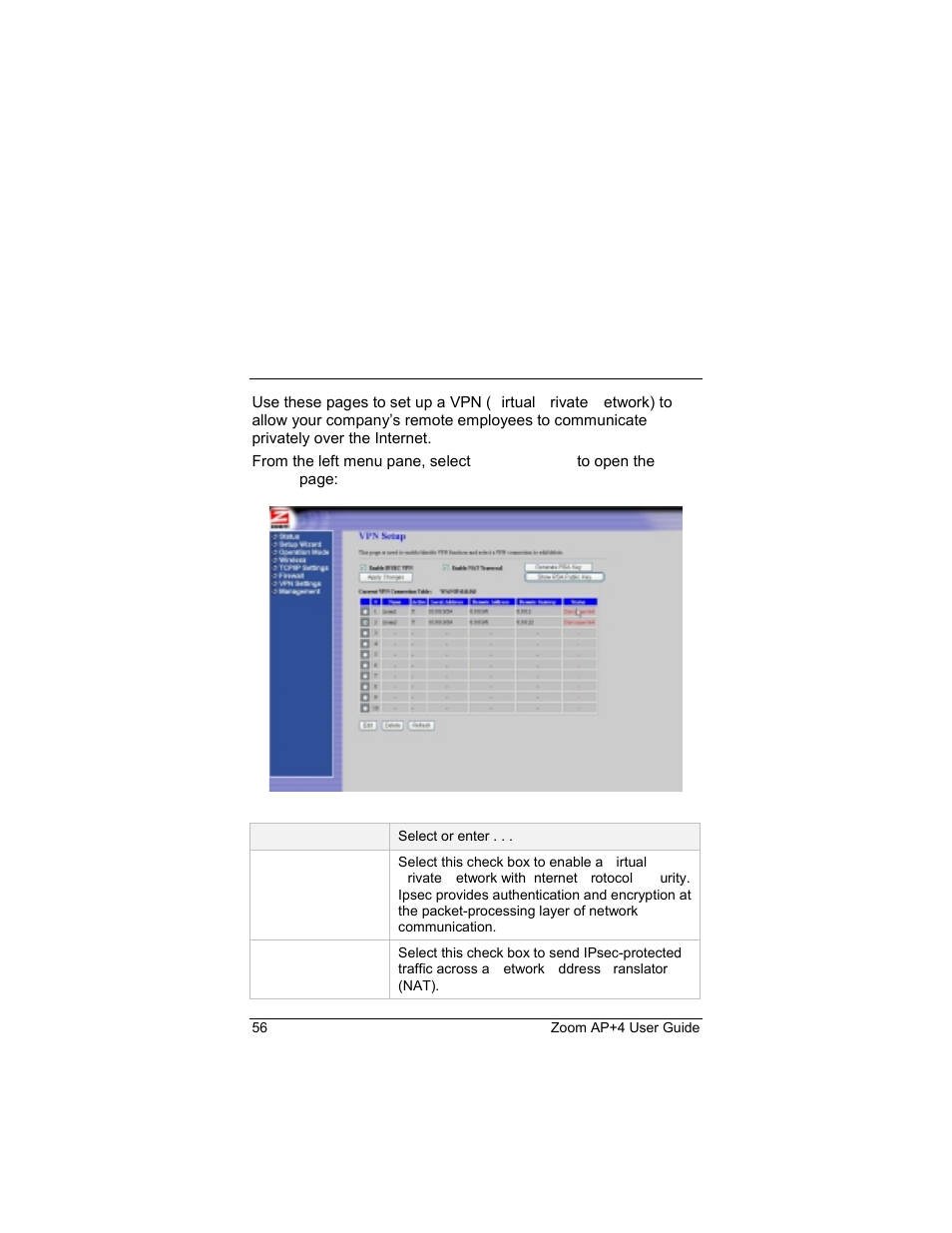 Vpn settings | Zoom 4420-A User Manual | Page 56 / 81