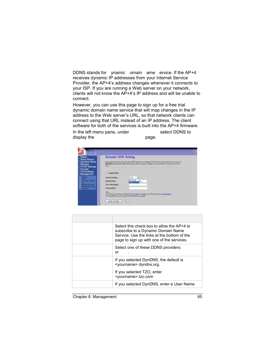 Ddns, Time zone settings | Zoom 4420-A User Manual | Page 65 / 81