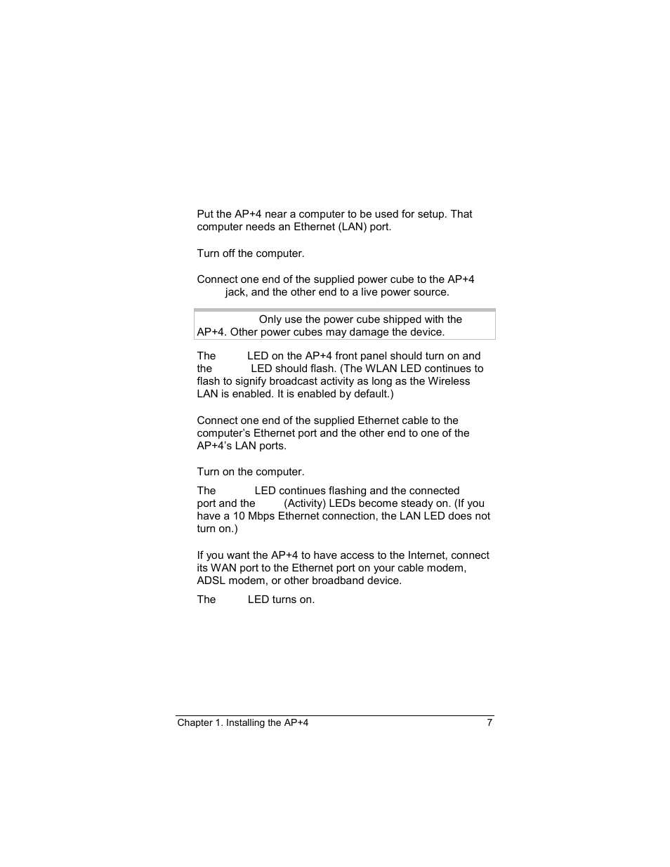 Connecting the hardware xe "hardware, connecting, Connecting the hardware, Connecting the hardware 1111 | Zoom 4420-A User Manual | Page 7 / 81