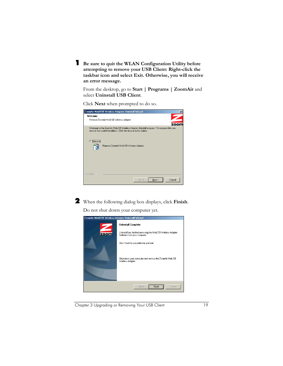 Zoom ZoomAir USB Client User Manual | Page 19 / 40