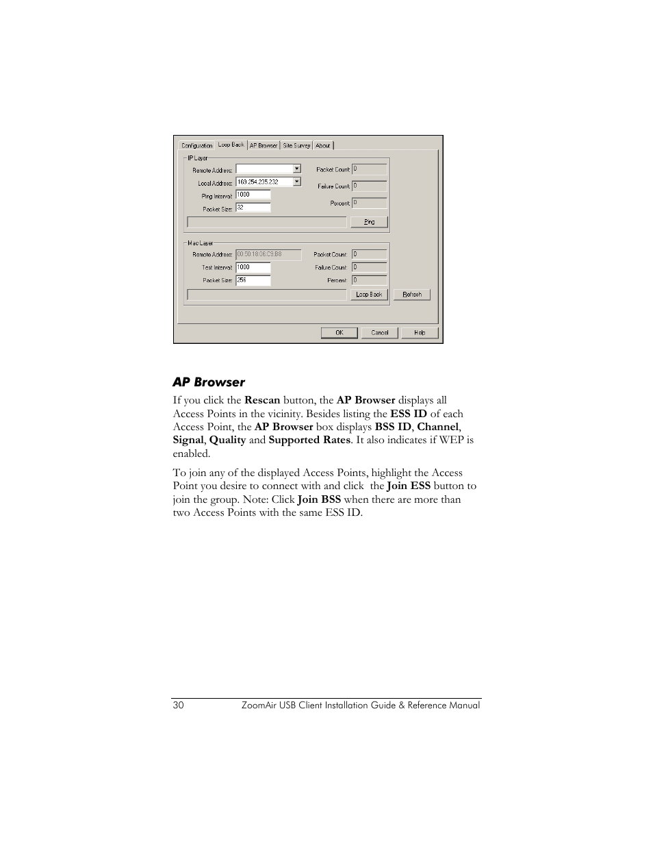 Ap browser | Zoom ZoomAir USB Client User Manual | Page 30 / 40