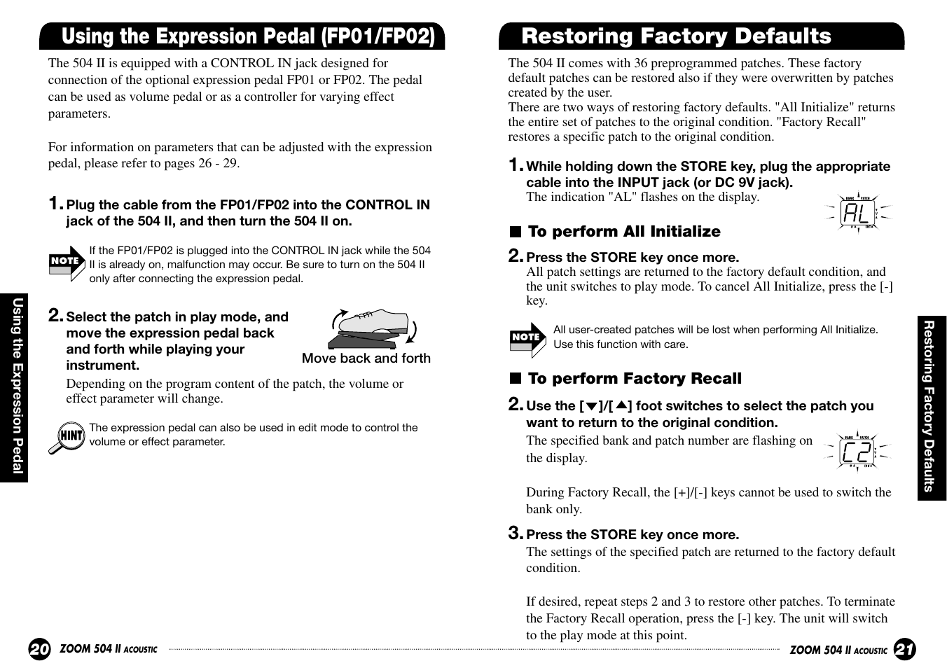 Zoom ACOUSTIC 504 II User Manual | Page 11 / 17