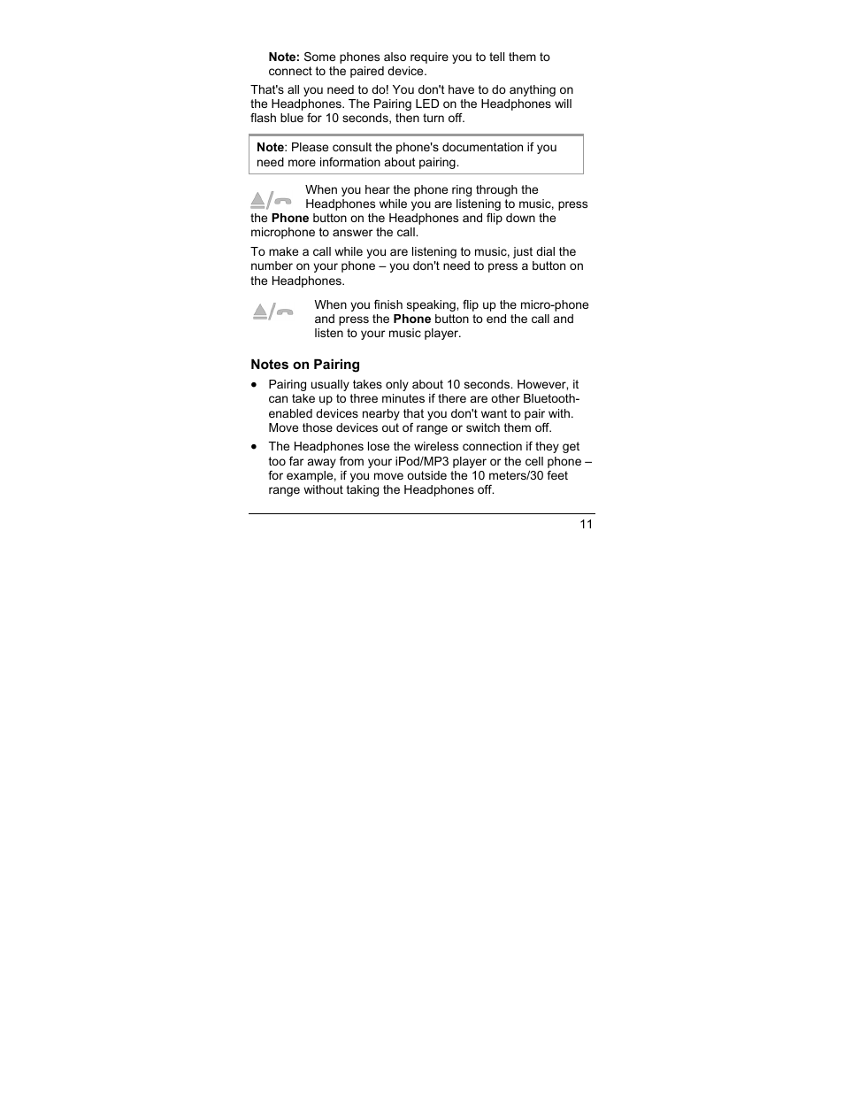 Notes on pairing | Zoom iHiFi 4411F User Manual | Page 11 / 32