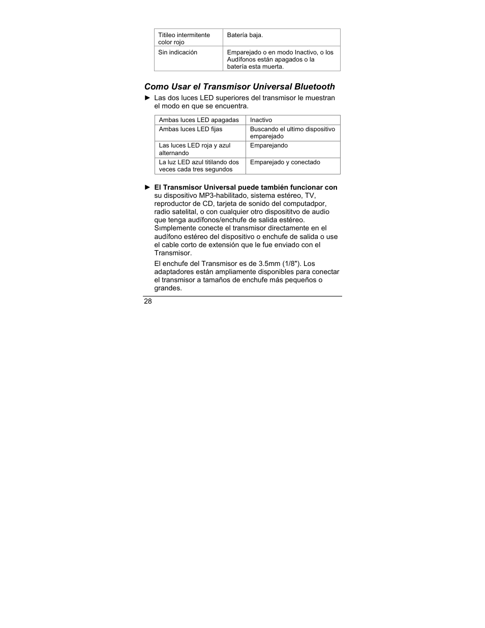 Como usar el transmisor universal bluetooth | Zoom iHiFi 4411F User Manual | Page 28 / 32