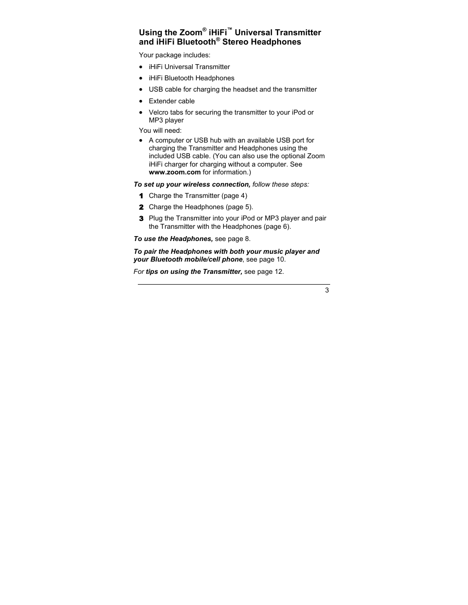 Zoom iHiFi 4411F User Manual | Page 3 / 32