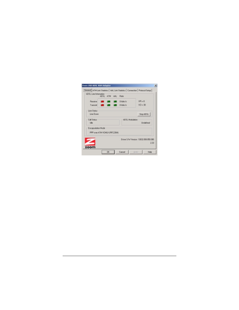 Monitoring your dsl connection, Onitoring, Dsl c | Onnection | Zoom ADSL Modem User Manual | Page 13 / 24