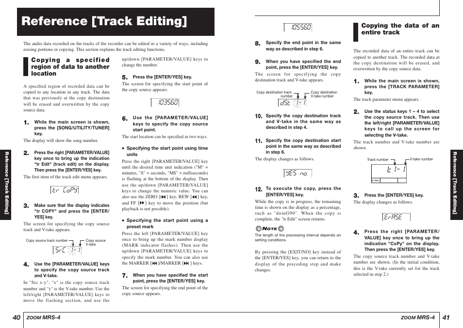 Reference [track editing | Zoom MRS-4 User Manual | Page 21 / 33