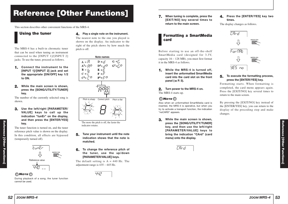 Reference [other functions | Zoom MRS-4 User Manual | Page 27 / 33