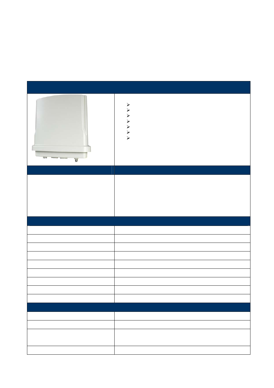 Appendix a specifications, Table 2 zmax-8210-i spec | Z-Com ZMAX-8210-I User Manual | Page 37 / 49