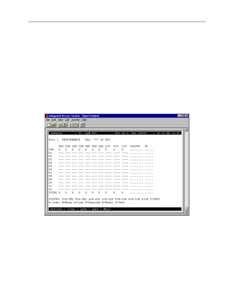 10 ds3 performance data screen | Zhone Technologies 600 User Manual | Page 104 / 240