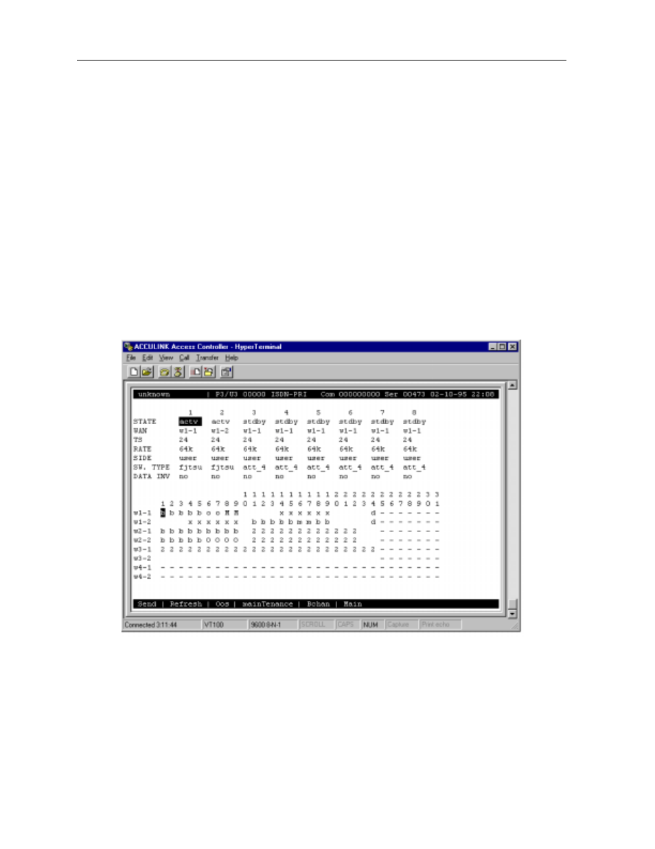 9 b channel status screen, B channel status screen -26, Status screen -26 | Zhone Technologies 600 User Manual | Page 136 / 240