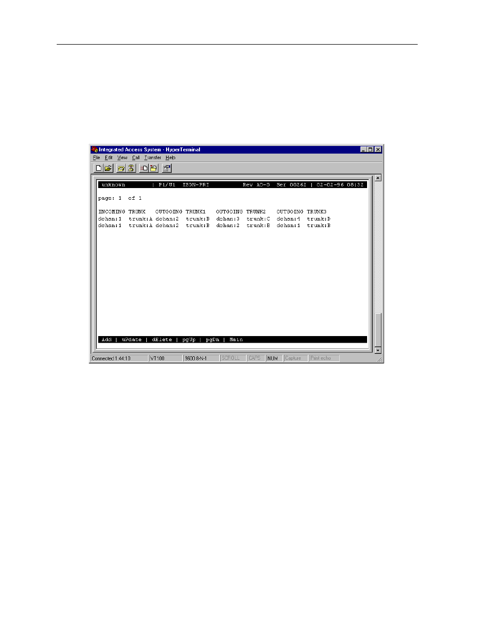 Add trunk route screen -30 | Zhone Technologies 600 User Manual | Page 140 / 240