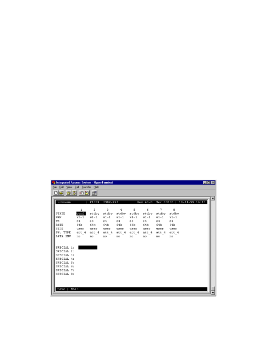 10 special numbers, Special numbers -34, Special numbers screen -34 | Zhone Technologies 600 User Manual | Page 184 / 240