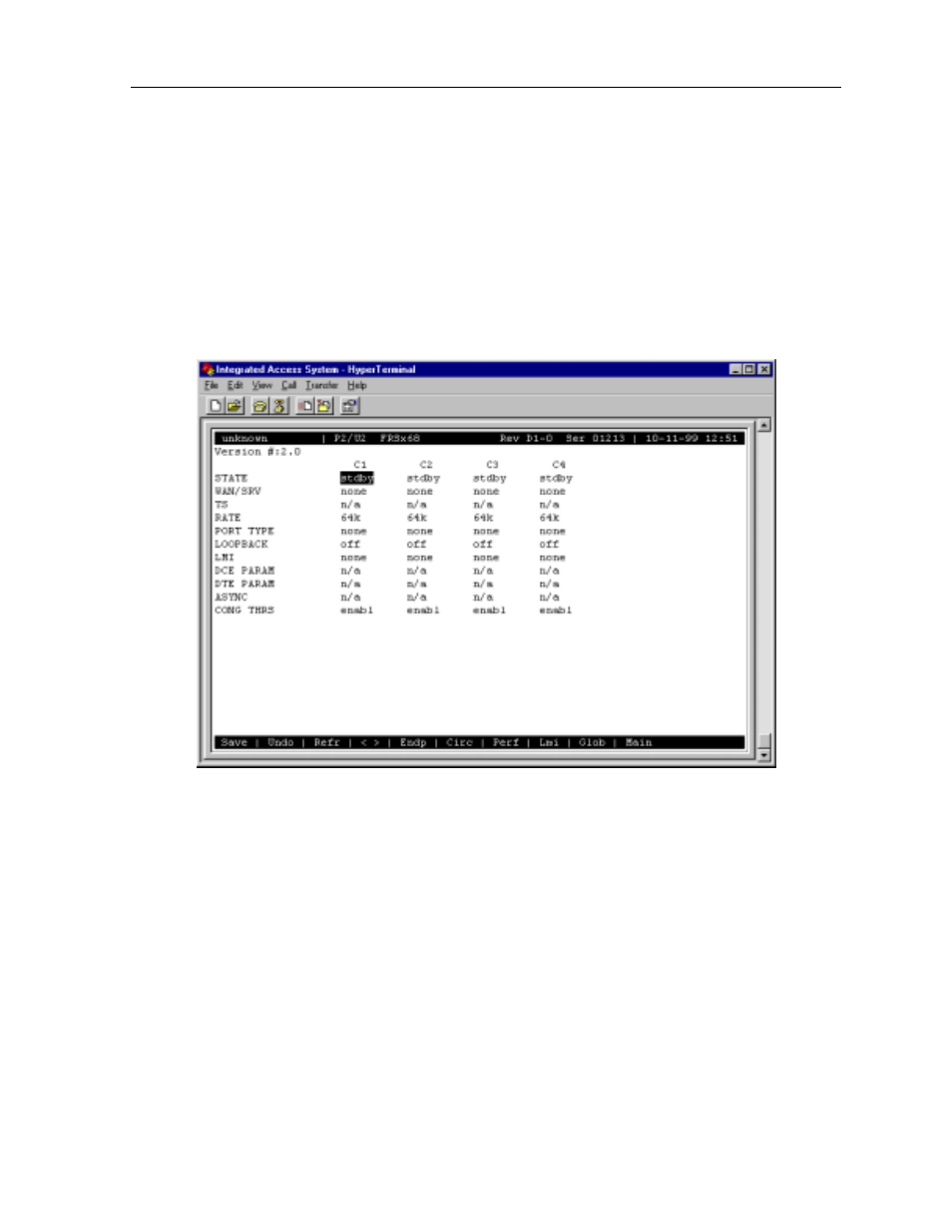 3 acs-frs card user screens and settings, 1 acs-frs card main screen | Zhone Technologies 600 User Manual | Page 27 / 240