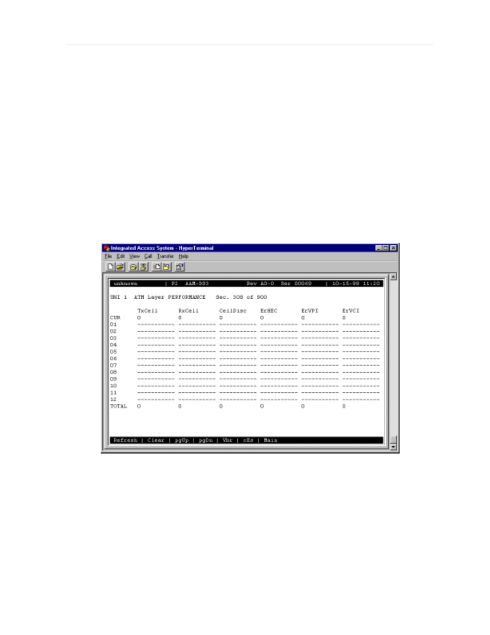 3 uni performance data screen (supports 3.0 only) | Zhone Technologies 600 User Manual | Page 85 / 240
