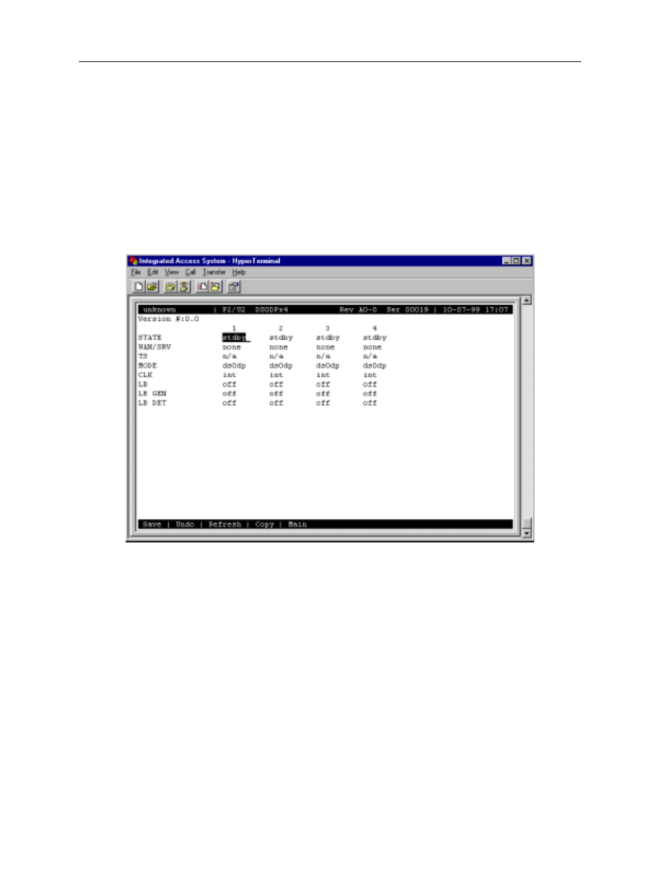 3 ds0-dp card user screens and settings, 1 ds0-dp card main screen, Ds0-dp card main screen -2 | Zhone Technologies 900 User Manual | Page 110 / 176