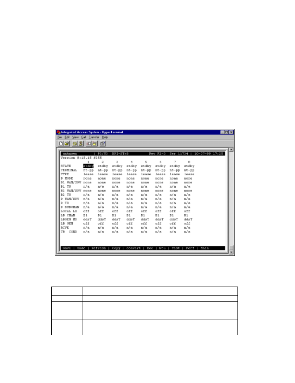 4 bri-st*8 card description (826270), 5 bri-st*8 card main screen, Bri-st*8 card screen of actions -12 | Zhone Technologies 900 User Manual | Page 126 / 176