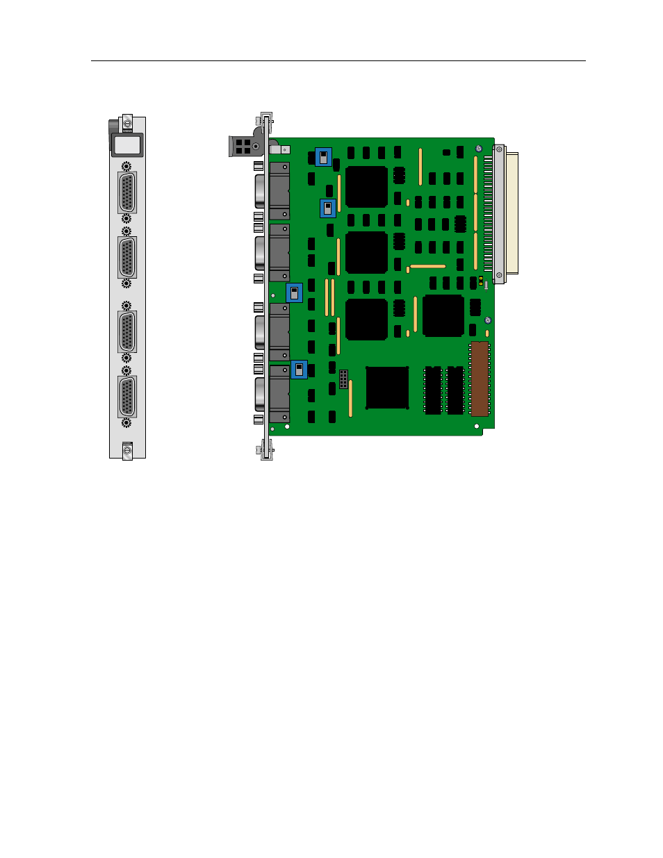 2 installing the four-port hsu 530/35 card, Four, Hsu card hsu cards | Zhone Technologies 900 User Manual | Page 19 / 176