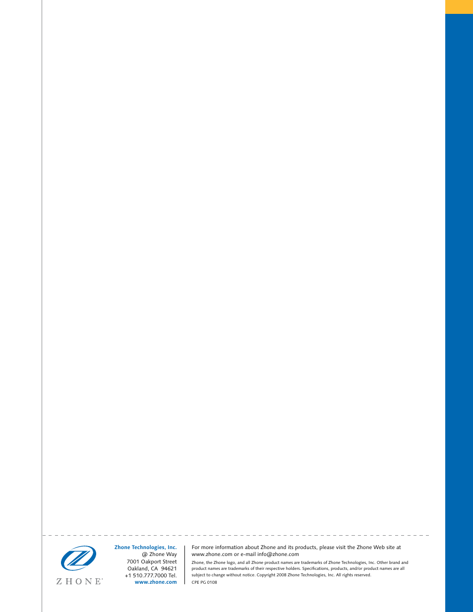Zhone Technologies 2211 User Manual | Page 7 / 7