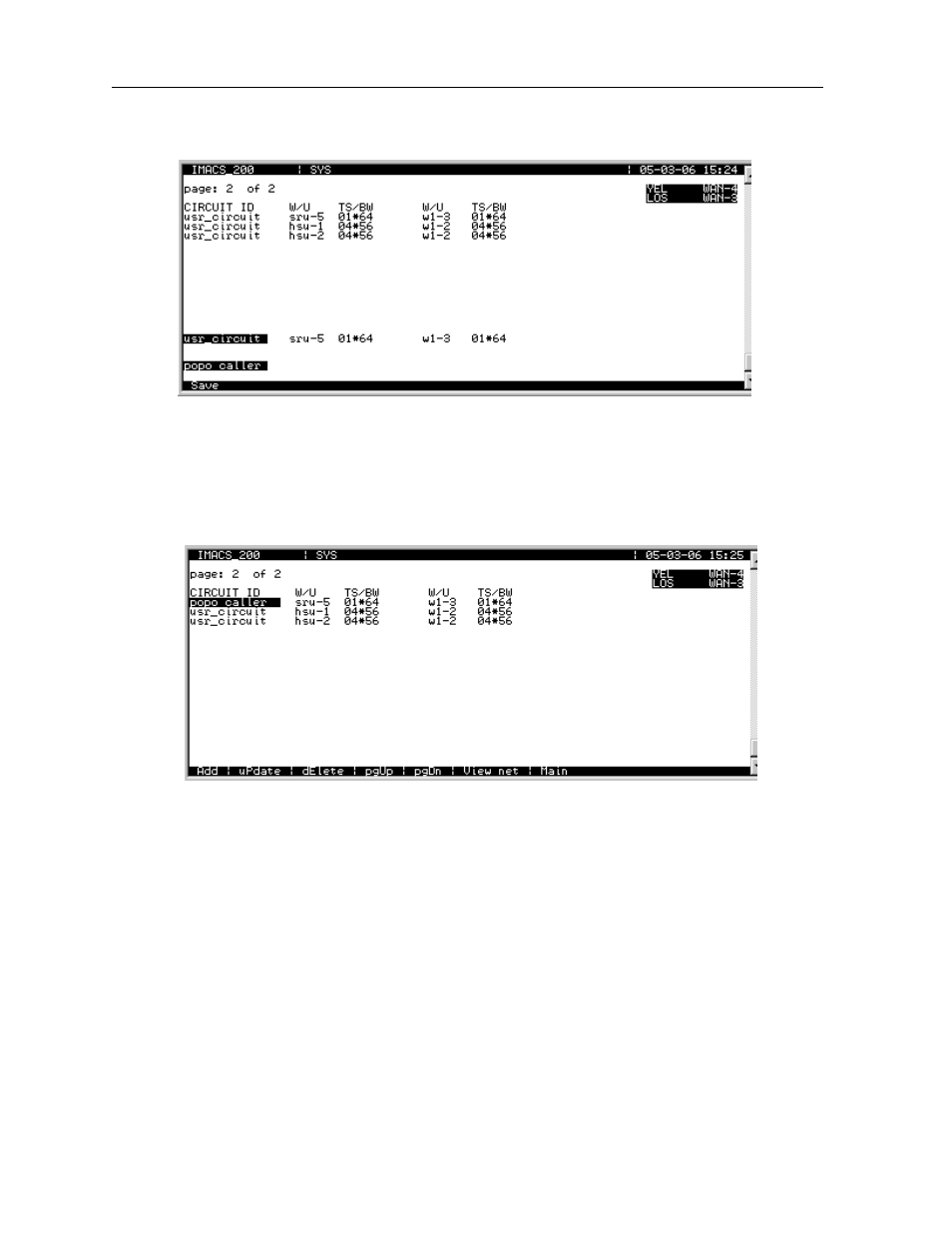 2 backup and restore circuit name table, Backup and restore circuit name table -30, Cross connect circuit (rename) -30 | Cross connect rename circuit (saving) -30 | Zhone Technologies IMACS-200 User Manual | Page 72 / 294