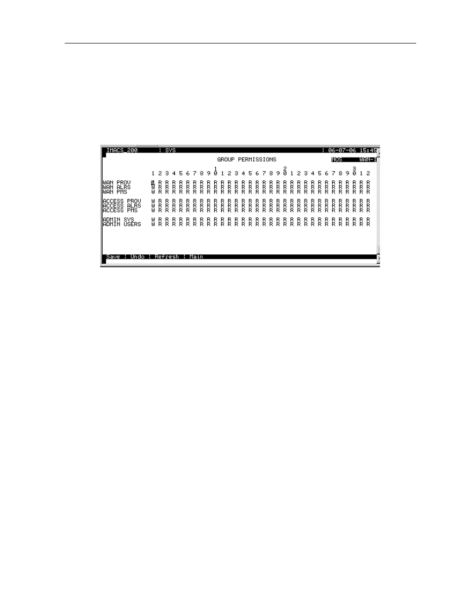 3 access level permissions, Access level permissions -9, Group permissions settings -9 | Zhone Technologies IMACS-200 User Manual | Page 93 / 294