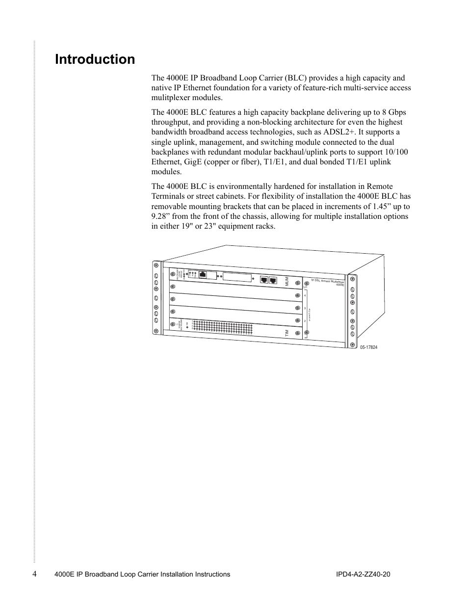 Introduction | Zhone Technologies 4000E User Manual | Page 4 / 22