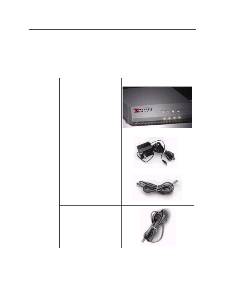 Materials included with the elite modem | Zhone Technologies 08-01002-01 User Manual | Page 13 / 32