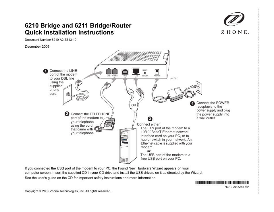 Zhone Technologies 6211 User Manual | 1 page