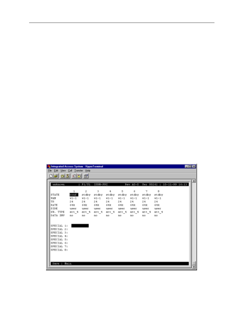 10 special numbers, Special numbers -34, Special numbers screen -34 | Zhone Technologies 800 User Manual | Page 100 / 138