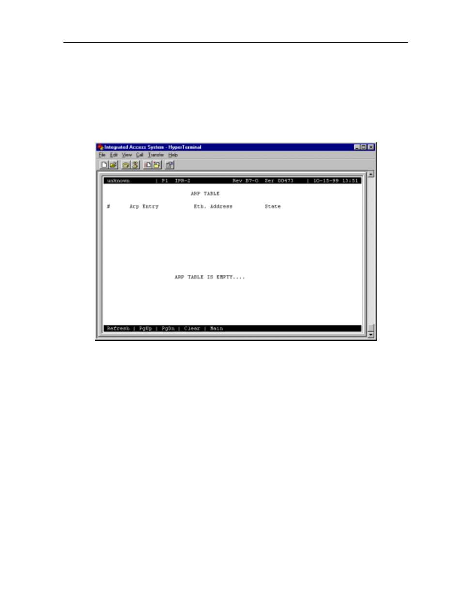 4 arp screen | Zhone Technologies 800 User Manual | Page 123 / 138