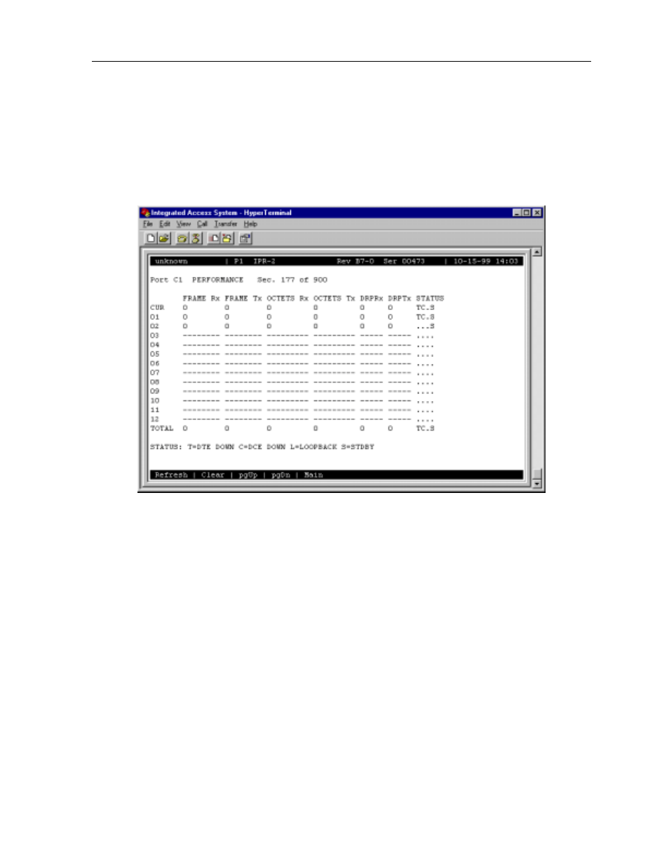 8 frame relay port performance screen | Zhone Technologies 800 User Manual | Page 131 / 138