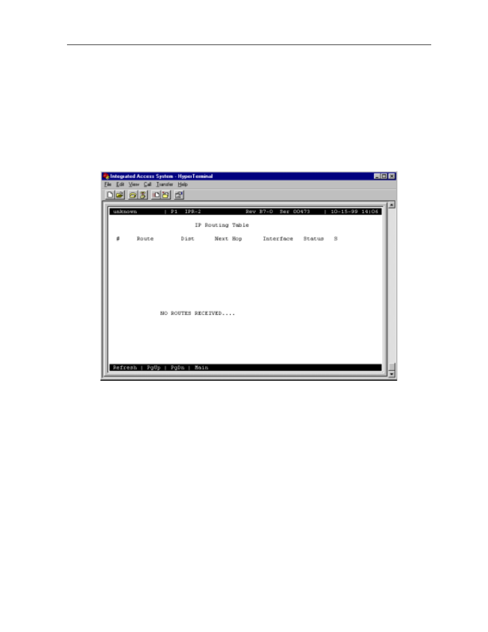 10 ip routing table screen | Zhone Technologies 800 User Manual | Page 133 / 138