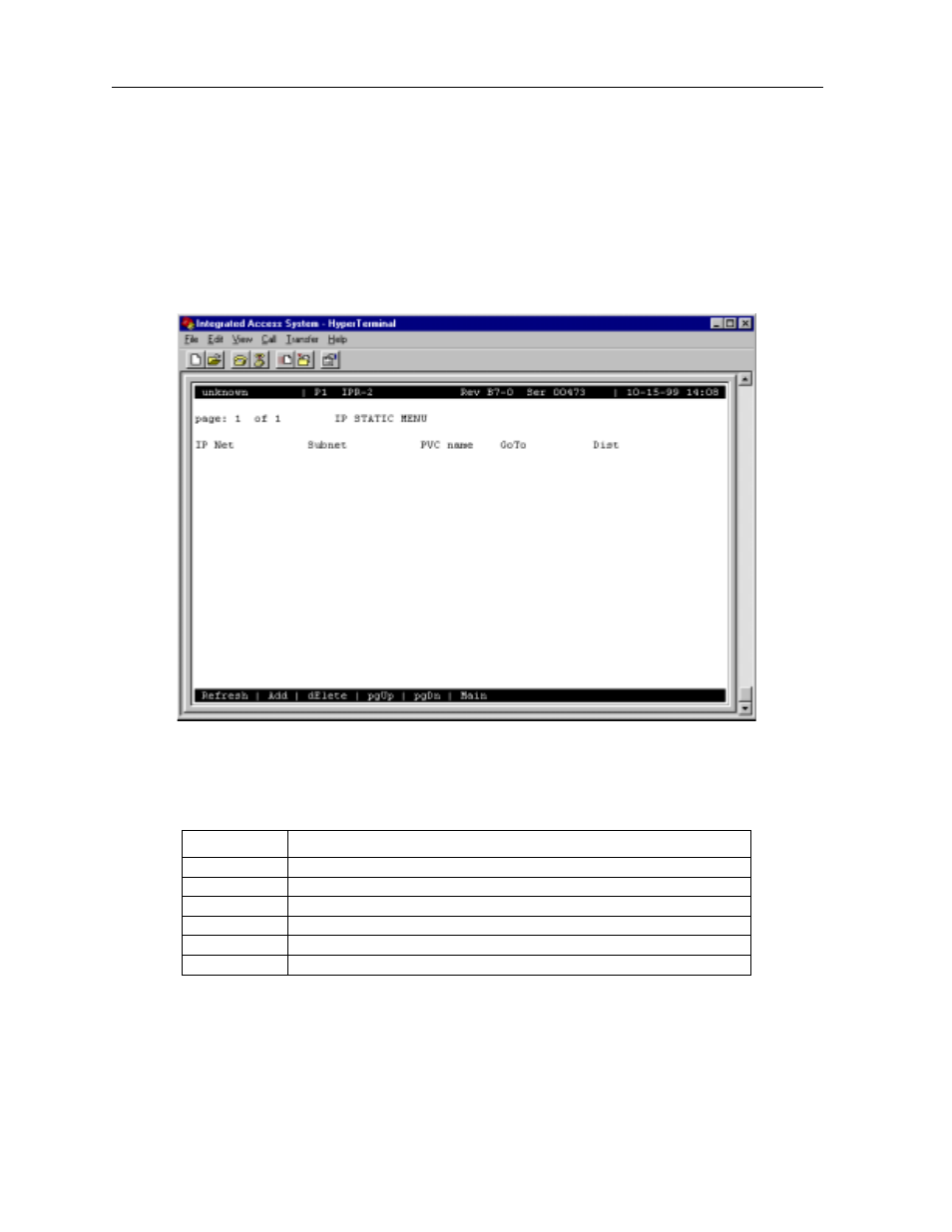 11 static routes configuration screen | Zhone Technologies 800 User Manual | Page 134 / 138