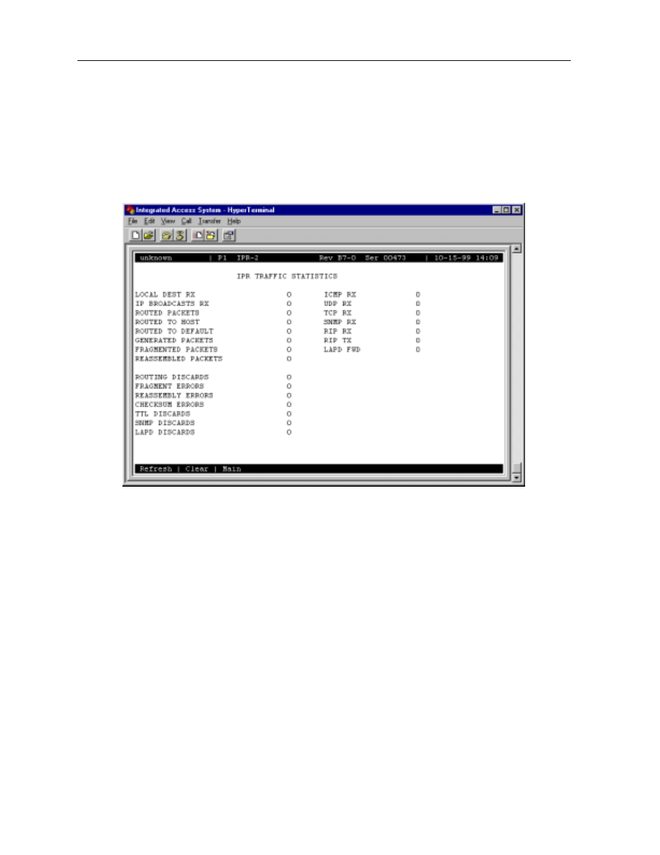 12 ip performance screen (netstats), Ip performance screen (netstats) -30 | Zhone Technologies 800 User Manual | Page 136 / 138