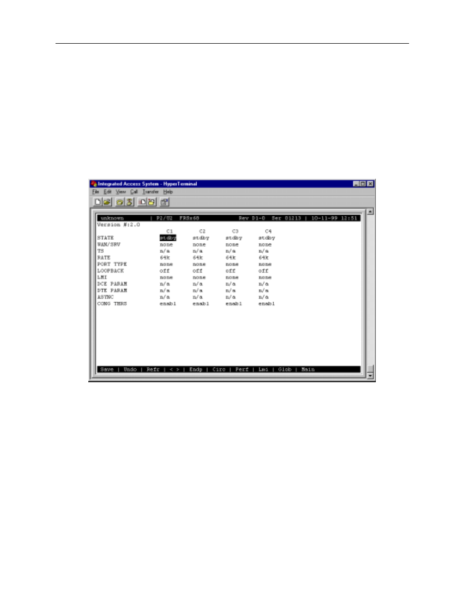 3 acs-frs card user screens and settings, 1 acs-frs card main screen | Zhone Technologies 800 User Manual | Page 22 / 138