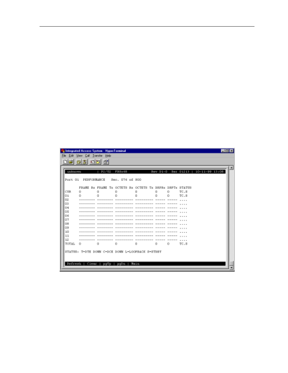 6 port performance data screen | Zhone Technologies 800 User Manual | Page 41 / 138