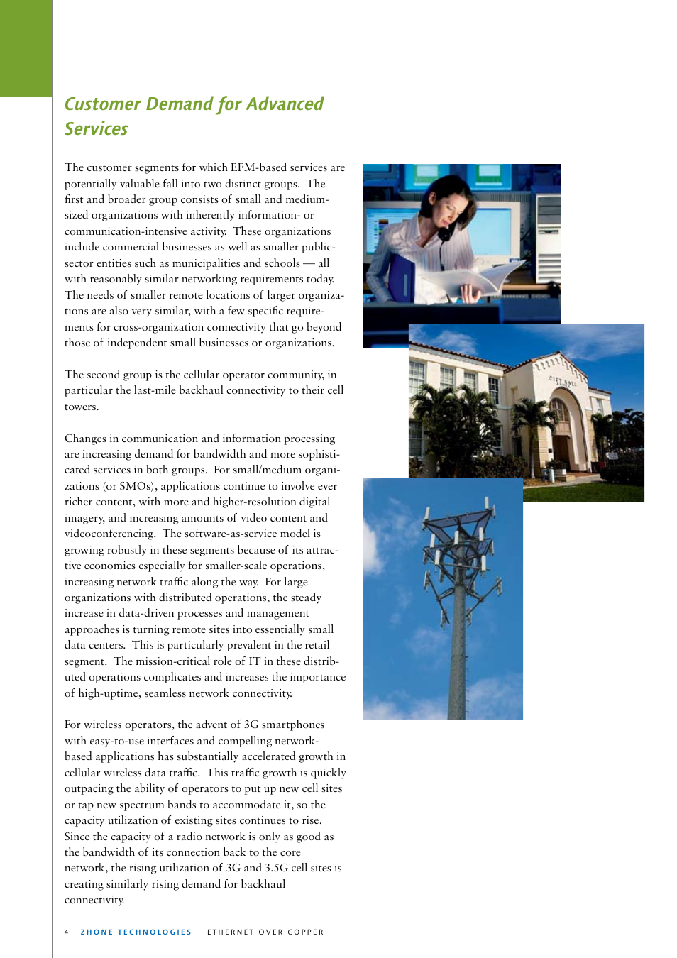 Customer demand for advanced services | Zhone Technologies ZTI-PG User Manual | Page 4 / 16