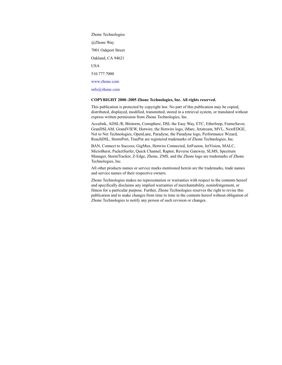 Zhone Technologies 6212-I2 User Manual | Page 2 / 84