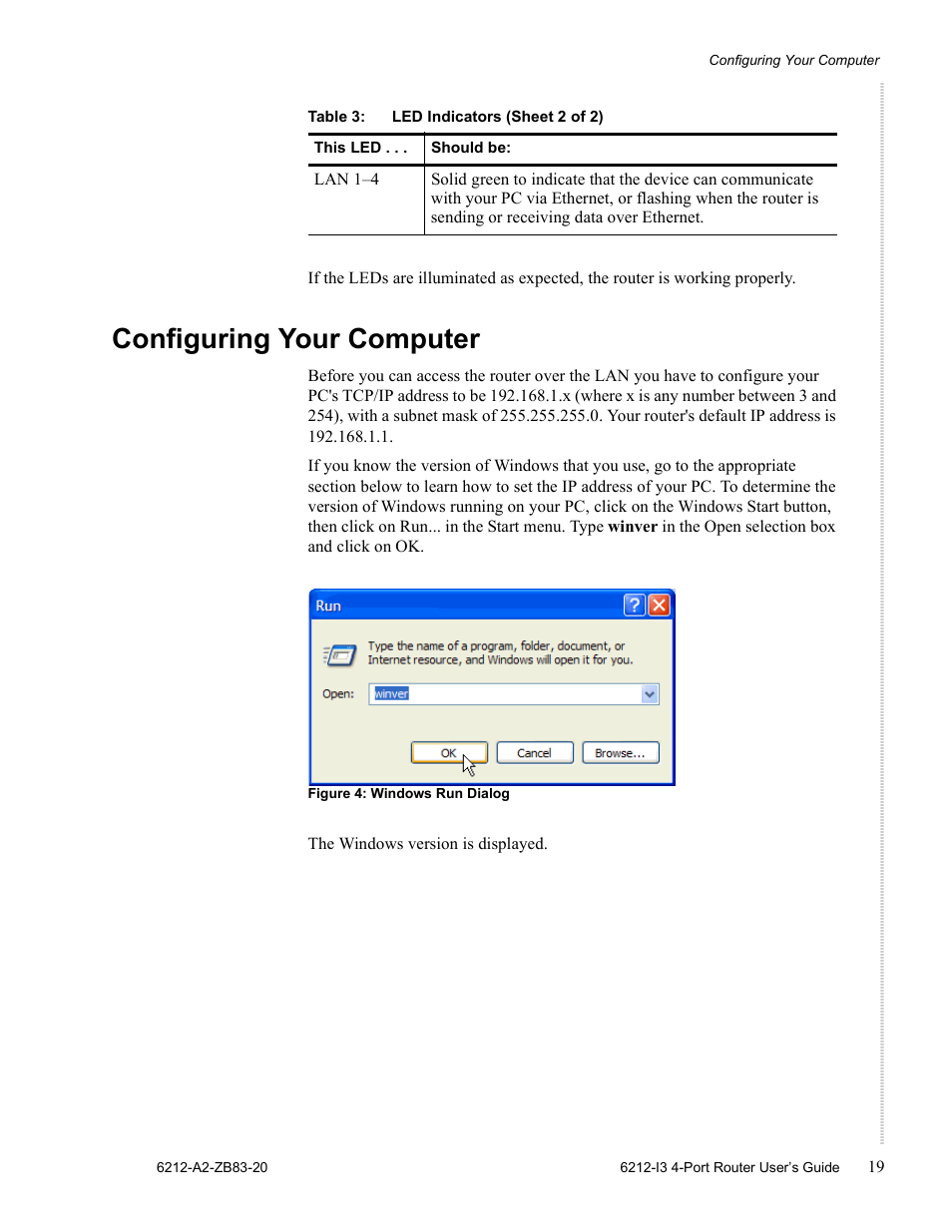 Configuring your computer | Zhone Technologies 6212 User Manual | Page 19 / 84