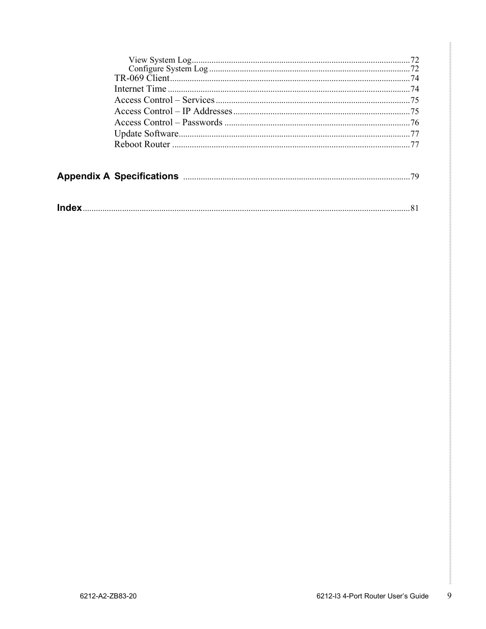 Zhone Technologies 6212 User Manual | Page 9 / 84