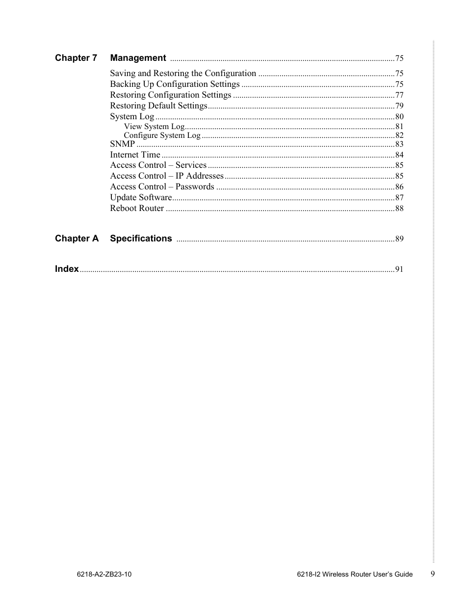 Zhone Technologies 6218-I2 User Manual | Page 9 / 94