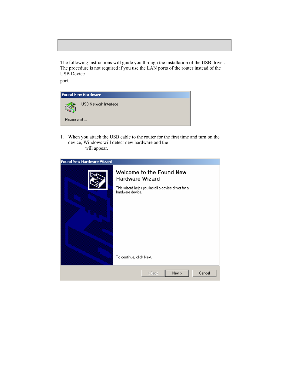 Usb driver installation | Zhone Technologies 6238-I2 User Manual | Page 13 / 79