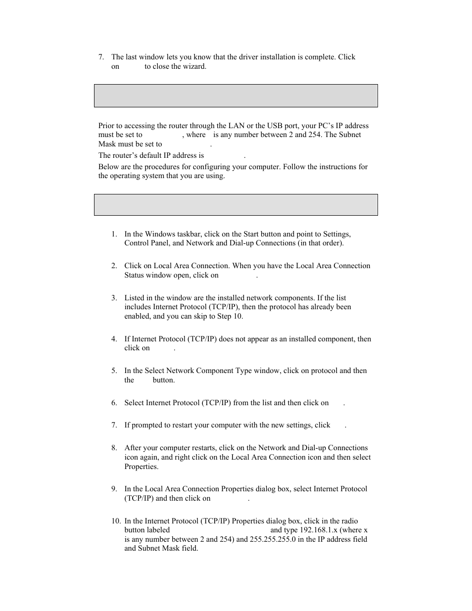 Configuring your computer, Windows 2000 | Zhone Technologies 6238-I2 User Manual | Page 16 / 79