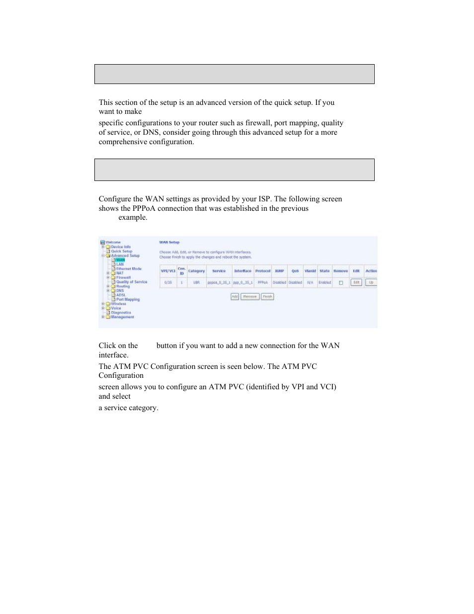 Advanced setup | Zhone Technologies 6238-I2 User Manual | Page 30 / 79