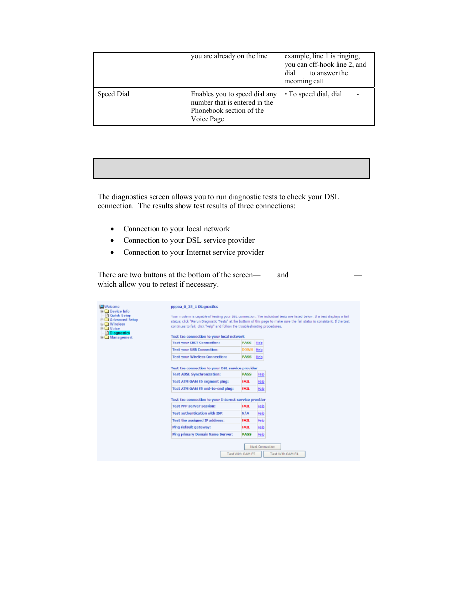 Diagnostics | Zhone Technologies 6238-I2 User Manual | Page 69 / 79