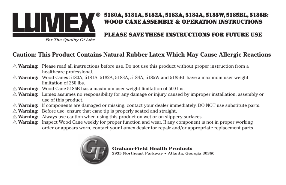 Lumex Syatems 5180A User Manual | 2 pages