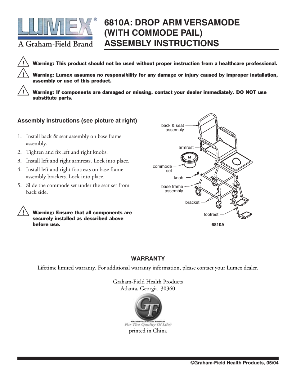 Lumex Syatems LUMEX 6810A User Manual | 1 page
