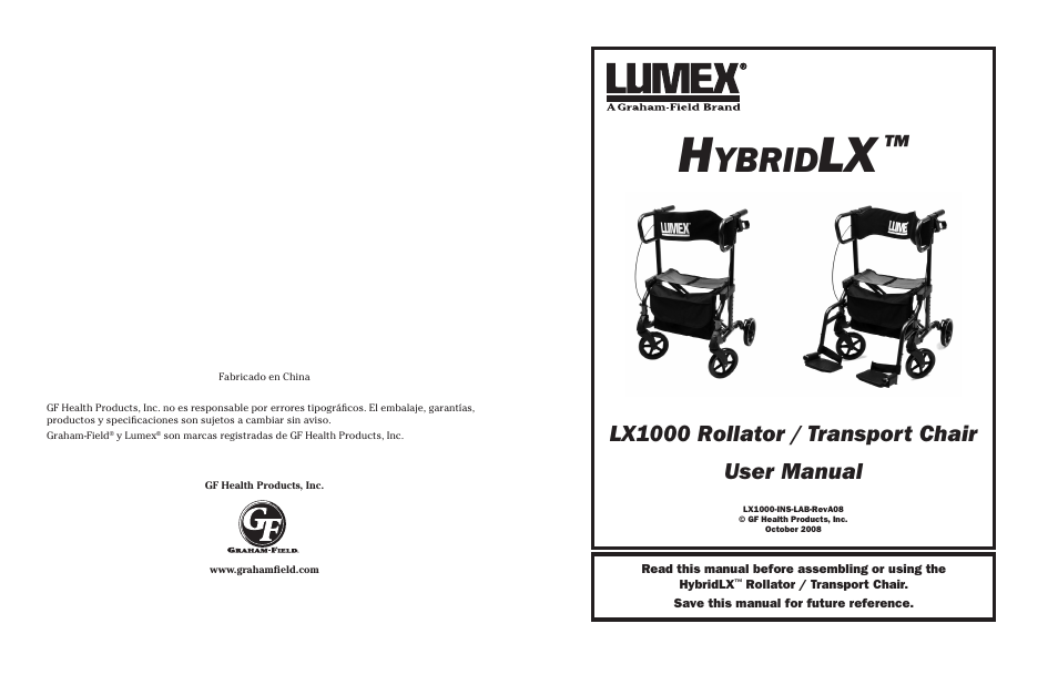 Lumex Syatems HYBRIDLX LX1000 User Manual | 12 pages