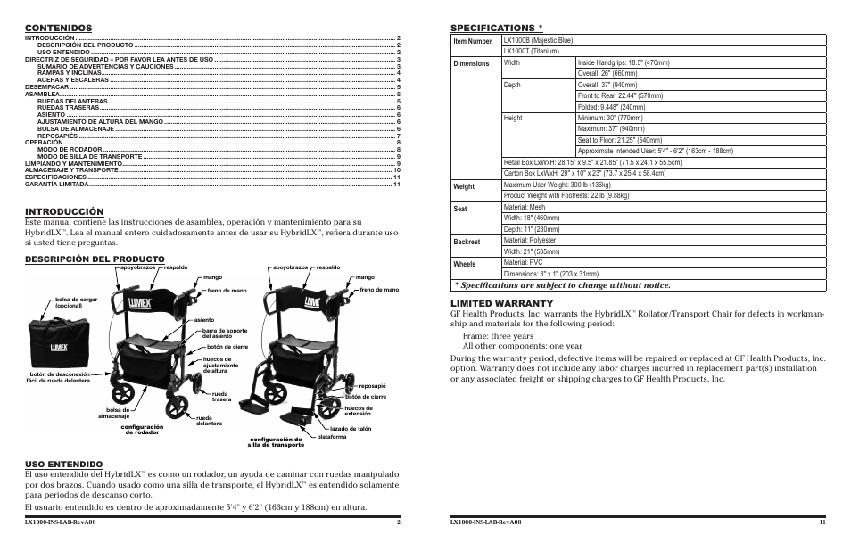 Lumex Syatems HYBRIDLX LX1000 User Manual | Page 11 / 12