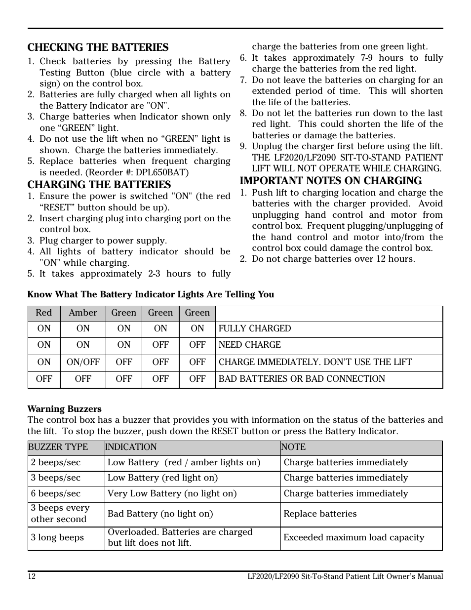 Lumex Syatems LF2020 User Manual | Page 12 / 20